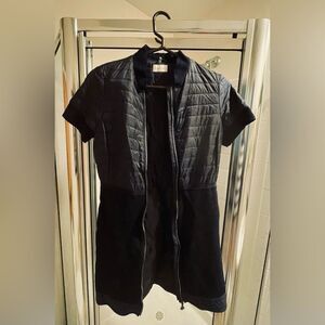 Moncler Puffer Dress - Wool Mini Dress - Size: XXS - Blue - Y2k Mini Skirt